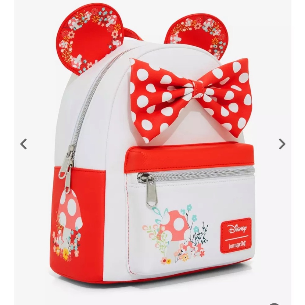 Loungefly Disney Minnie Mouse Mushroom Floral Mini
Backpack - Picture 2 of 5